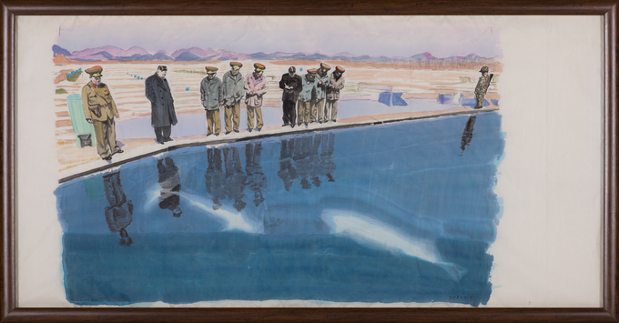 펑멍보(Feng Mengbo), Two Great White Sharks <사진=Sigg Collection, Mauensee>