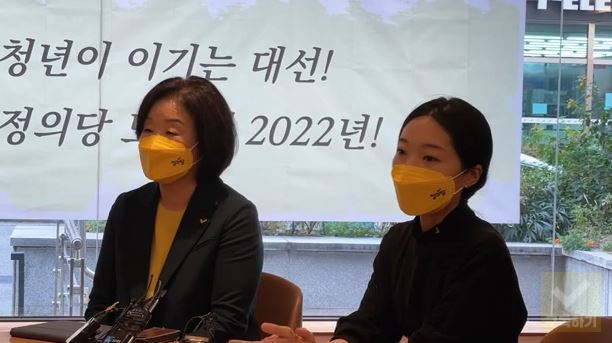 심 후보는 책임연정 논란에 대해서도 입을 열었다. <사진=정의당TV 캡처>