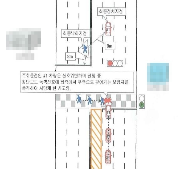 현장의 약도. <자료=쩡이린의 친구 모임 제공>