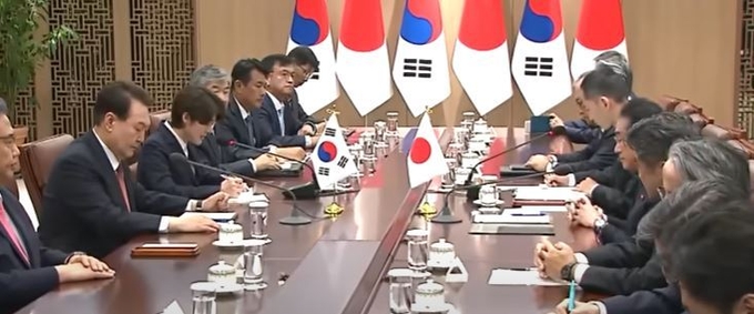 지난 5월 열린 한일 정상 확대회담의 모습. <사진=대통령실>